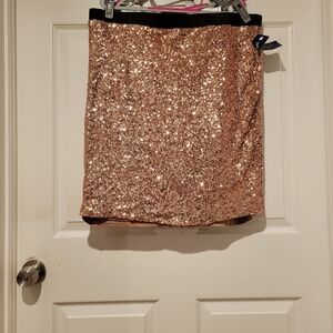 Eloquii by the limited gold sequined skirt